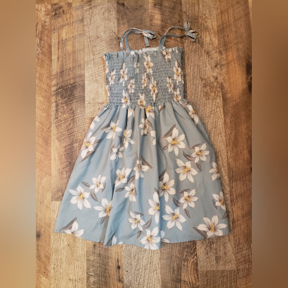 Floral Blue Kids Dress